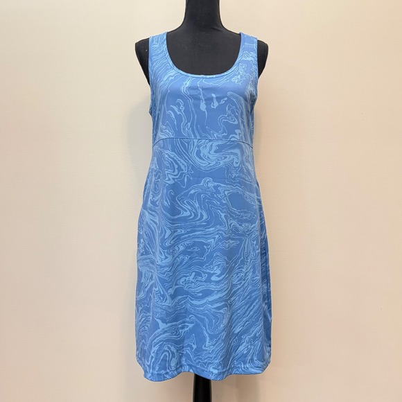 Columbia Dresses & Skirts - Columbia Freezer III Dress Blue Marble OmniFreeze Zero Cooling Sun Dress Women L